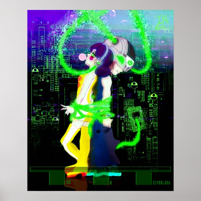 Póster Vinculado A La Tecnología (Frente)