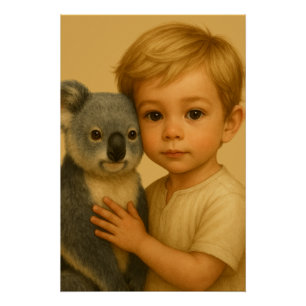 Póster Vínculo de lo salvaje e inocente (Koala)