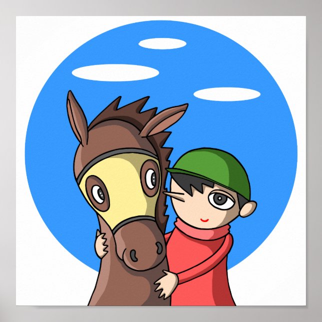 Póster Vínculo entre caballo y jinete. (Frente)