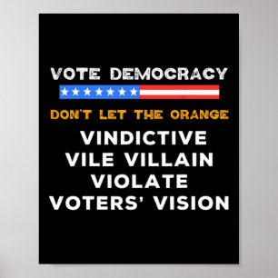 Póster Vindicativo villano viola la visión de los votante