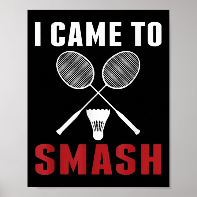 Póster Vine A Romper A La Graciosa Badminton Mamá Papá (Frente)