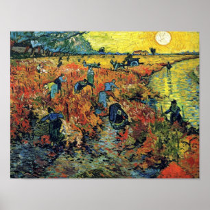 Póster Viñedo Rojo en Arlés de Vincent Van Gogh