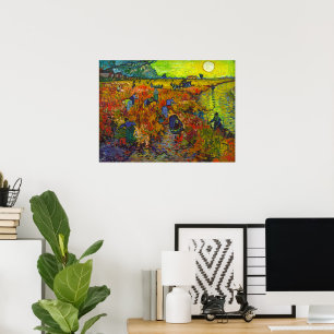 Póster Viñedo Rojo en Arles por Vincent van Gogh