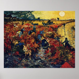 Póster Viñedo Rojo, Van Gogh