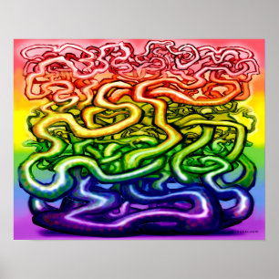 Póster Vines LGBQT Rainbow