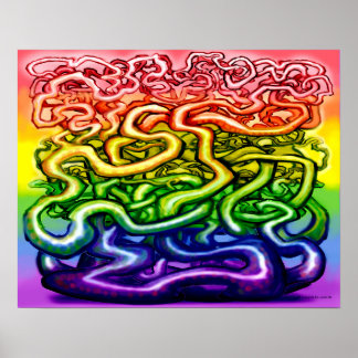 Póster Vines LGBQT Rainbow