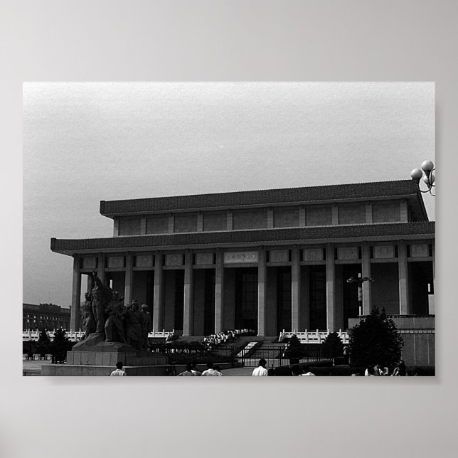 Póster Viñeta China Pekin Mao Tse Tung Mausoleo (Frente)