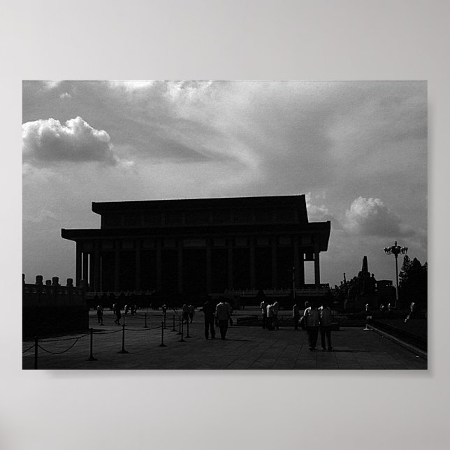 Póster Viñeta China Pekin Mao Tse Tung Mausoleo (Frente)