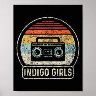 Póster Viñeta Cinta Indigo Rock Chicas Music Retro S
