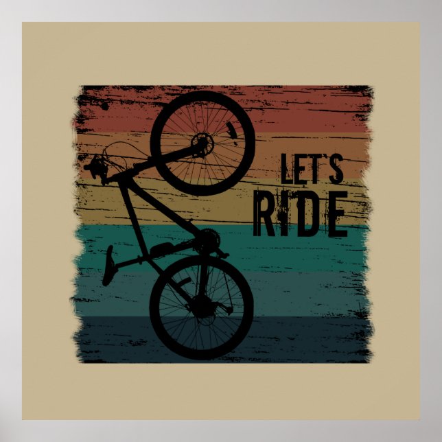 Póster Viñeta de ciclismo de montaña (Frente)