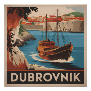 Póster Viñeta de Dubrovnik