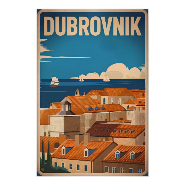 Póster Viñeta de Dubrovnik (Anverso)