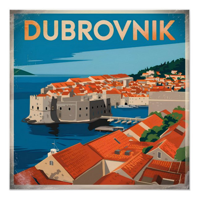 Póster Viñeta de Dubrovnik (Anverso)