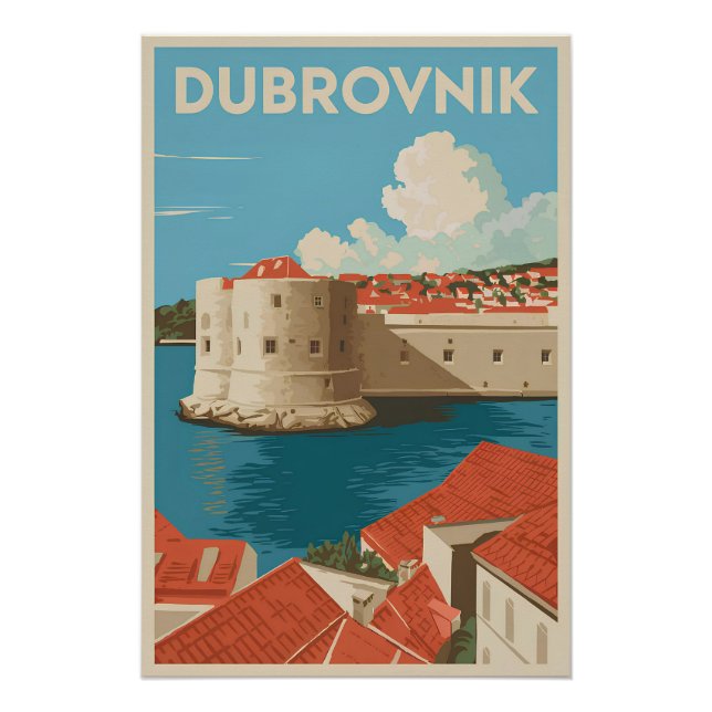 Póster Viñeta de Dubrovnik (Anverso)