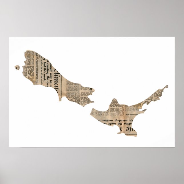 Póster Viñeta de periódico de Nueva Zelanda | POSTER (Frente)