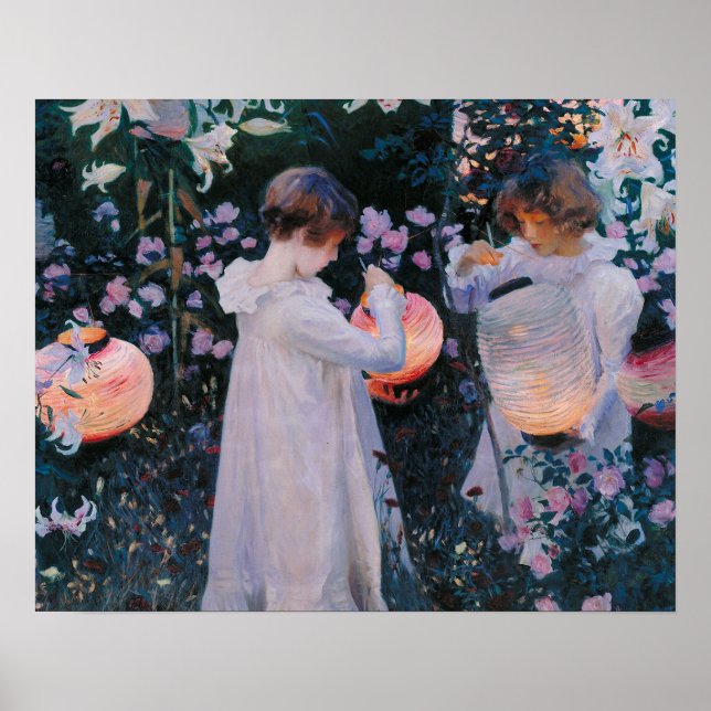Póster Viñeta de pintura con iluminación de linterna (Frente)