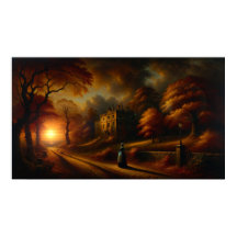 Viñeta de pintura "El invierno se acerca"