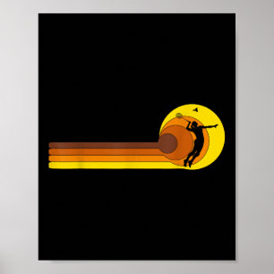 Póster Viñeta del juego del jugador de bádminton del lanz