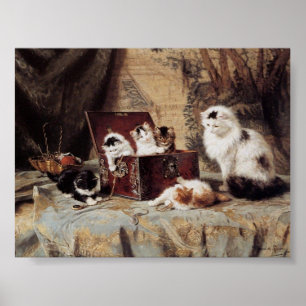 Póster Viñeta Henriette Ronner-Knip Fond de joyería