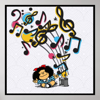 Póster Viñeta musical de Mafalda