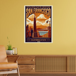 Póster Viñeta San Francisco City, California