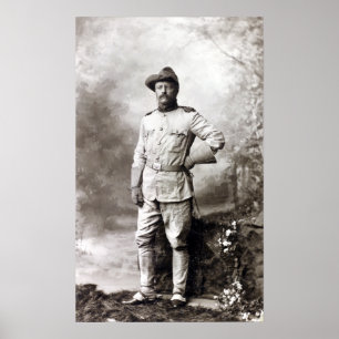 Póster Viñeta Theodore Roosevelt Rough Riders