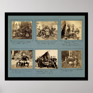 Póster Viñetas fotográficas con Custer 1862