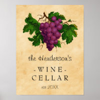 Viñetería de uvas de vintage de bodega | Personali