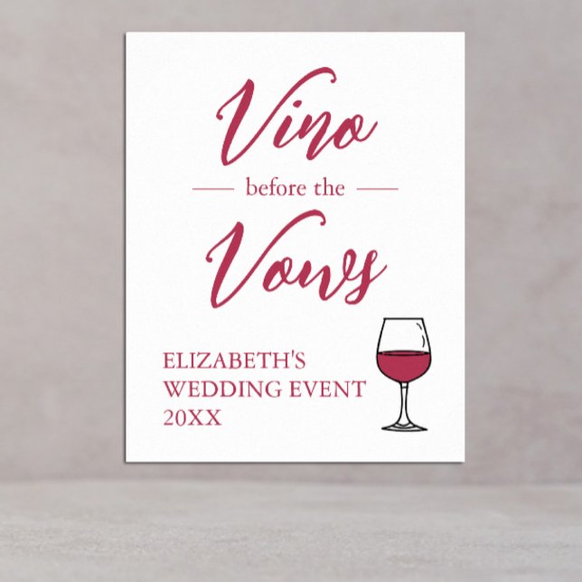 Póster Vino Antes De La Ducha Bridal Vows/Bachelorette (Subido por el creador)
