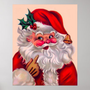Póster Vino cutáneo santa claus 2