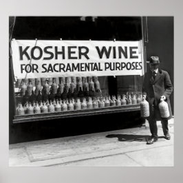PÓSTER VINO DE KOSHER LEGAL EN LA ERA DE LA PROHIBICIÓN