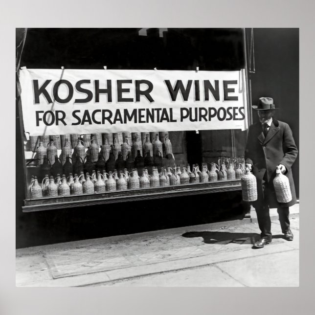PÓSTER VINO DE KOSHER LEGAL EN LA ERA DE LA PROHIBICIÓN (Frente)