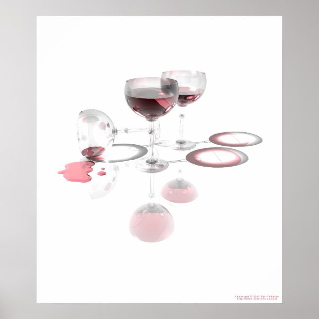 Póster Vino derramado (Frente)