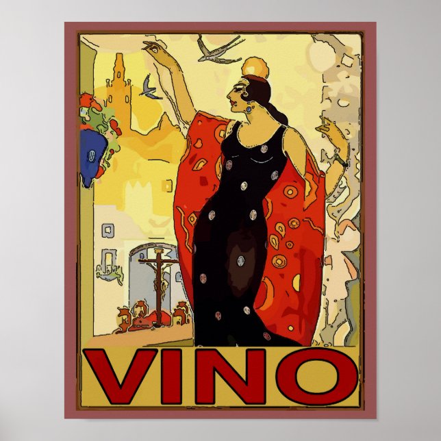 Póster Vino español, Vino (Frente)