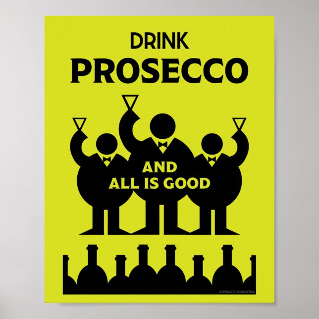 Póster Vino espumoso de Prosecco italiano (Frente)