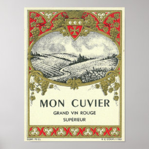 Póster Vino LabelEurope de lunes Cuvier
