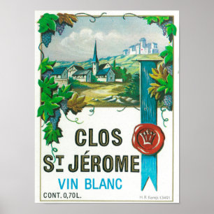 Póster Vino LabelEurope del St. Jermoe de Clos