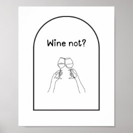 Póster ¿Vino No? Poster de vino