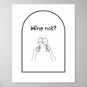 Póster ¿Vino No? Poster de vino