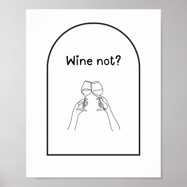 Póster ¿Vino No? Poster de vino (Frente)