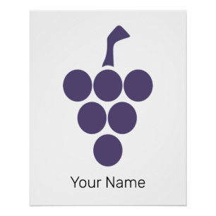 Póster Vino O Vino Para Uva Y Sumiller De Grapevina