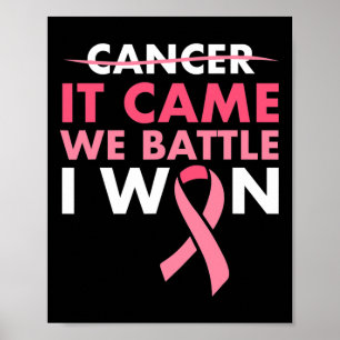 Póster Vino Que Gané Sobreviviente De Cáncer