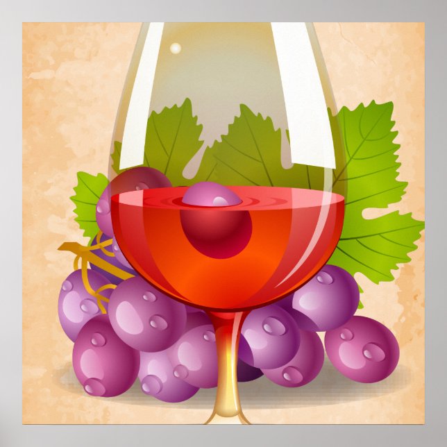 Póster Vino Rojo (Frente)