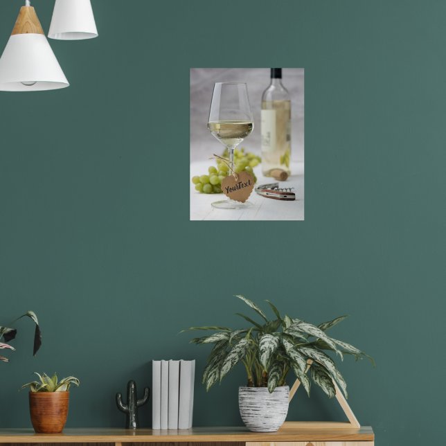 Póster Vino Sommelier Vine Lover Botella de uva Diseño (Salón 1)