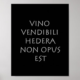 Póster Vino vendibili hedera non opus est