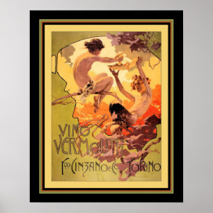 Póster "Vino Vermouth" Art Nouveau Poster, aproximadament