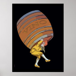Póster Vino Wine Barrel