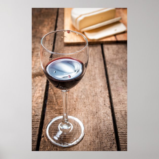 Póster Vino y queso (Frente)