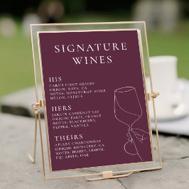 Póster Vinos de Firma Chic Modernos