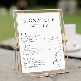 Póster Vinos de Firma Chic Modernos